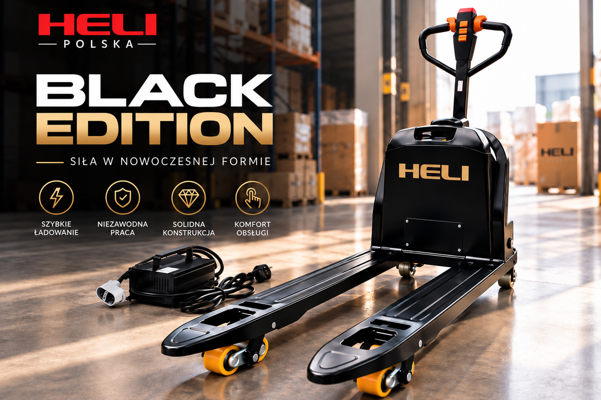 Elektryczny wózek paletowy HELI  CBD15J LI S BLACK EDITION