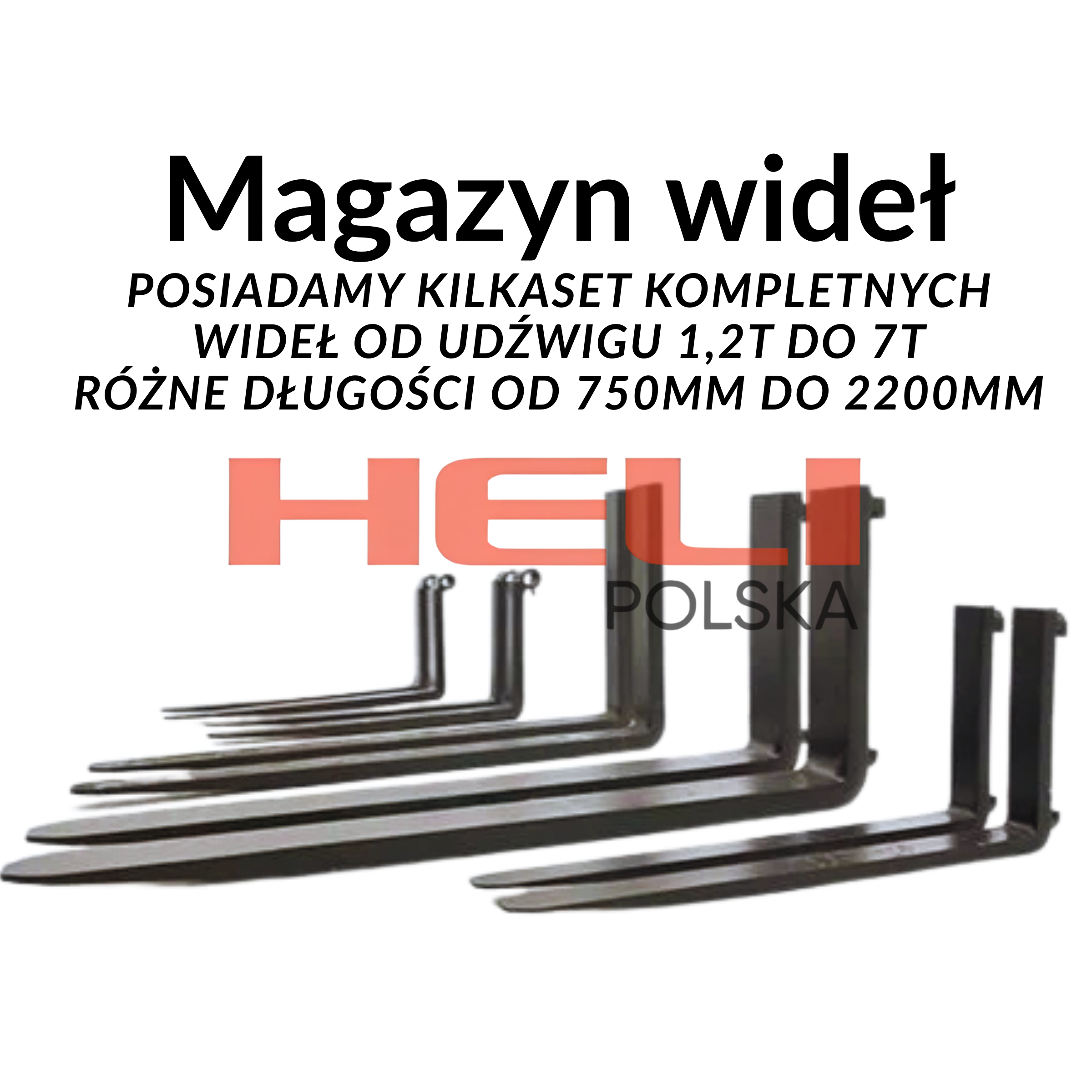 Kompletne widły długość 1200mm klasa karetki 3A udźwig  3.5T 100x45 mm