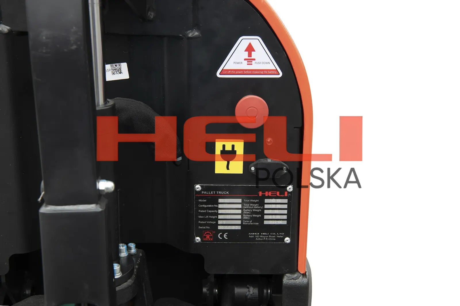Wózek paletowy elektryczny HELI CBD15J-Li3 Zewnętrzny prostownik