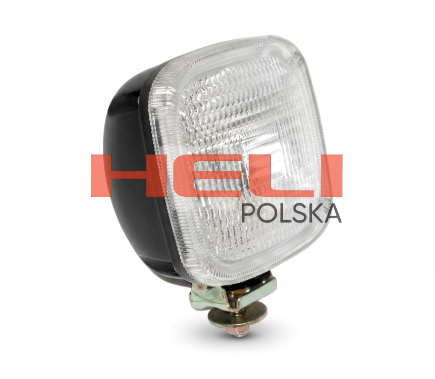 Lampa robocza halogenowa TCM/HELI 12V 2121119, kwadratowa, z uchwytem - HELI POLSKA